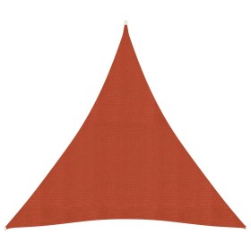 Toldo de vela HDPE terracota 160 g/m² 4,5x4,5x4,5 m