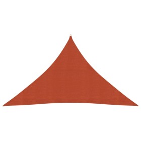Toldo de vela HDPE terracota 160 g/m² 3,5x3,5x4,9 m de vidaXL, Sombrillas - Ref: Foro24-311367, Precio: 29,63 €, Descuento: %