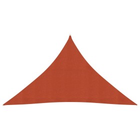 Toldo de vela HDPE terracota 160 g/m² 3,5x3,5x4,9 m