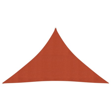 Toldo de vela HDPE terracota 160 g/m² 3,5x3,5x4,9 m