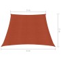 HDPE terracotta sail shade 160 g/m² 3/4x2 m by vidaXL, Umbrellas - Ref: Foro24-311378, Price: 19,87 €, Discount: %