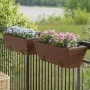 Jardineras con ganchos 2 unidades ratán sintético marrón by , Pots and planters - Ref: Foro24-366399, Price: 61,44 €, Discoun...