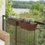 Jardineras con ganchos 2 unidades ratán sintético marrón by , Pots and planters - Ref: Foro24-366399, Price: 61,44 €, Discoun...
