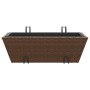 Jardineras con ganchos 2 unidades ratán sintético marrón by , Pots and planters - Ref: Foro24-366399, Price: 67,06 €, Discoun...