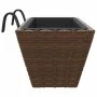 Jardineras con ganchos 2 unidades ratán sintético marrón by , Pots and planters - Ref: Foro24-366399, Price: 61,44 €, Discoun...
