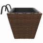Jardineras con ganchos 2 unidades ratán sintético marrón by , Pots and planters - Ref: Foro24-366399, Price: 67,06 €, Discoun...