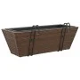 Jardineras con ganchos 2 unidades ratán sintético marrón by , Pots and planters - Ref: Foro24-366399, Price: 61,44 €, Discoun...
