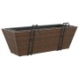 Jardineras con ganchos 2 unidades ratán sintético marrón by , Pots and planters - Ref: Foro24-366399, Price: 67,06 €, Discoun...
