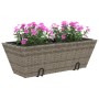 Blumenkästen mit Haken, 2 Stück, Kunststoff-Rattan, grau. von , Töpfe und Pflanzgefäße - Ref: Foro24-366400, Preis: 78,64 €, ...