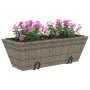 Jardineras con ganchos 2 unidades ratán sintético gris by , Pots and planters - Ref: Foro24-366400, Price: 62,84 €, Discount: %