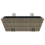 Blumenkästen mit Haken, 2 Stück, Kunststoff-Rattan, grau. von , Töpfe und Pflanzgefäße - Ref: Foro24-366400, Preis: 78,64 €, ...