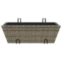 Jardineras con ganchos 2 unidades ratán sintético gris by , Pots and planters - Ref: Foro24-366400, Price: 62,84 €, Discount: %