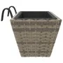 Jardineras con ganchos 2 unidades ratán sintético gris by , Pots and planters - Ref: Foro24-366400, Price: 62,84 €, Discount: %