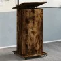 Rollwagen-Ständer mit Schublade aus geräucherter Eiche, 55x55x107 cm. von , Schreibtische - Ref: Foro24-848028, Preis: 127,55...