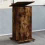 Rollwagen-Ständer mit Schublade aus geräucherter Eiche, 55x55x107 cm. von , Schreibtische - Ref: Foro24-848028, Preis: 131,12...