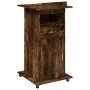 Rollwagen-Ständer mit Schublade aus geräucherter Eiche, 55x55x107 cm. von , Schreibtische - Ref: Foro24-848028, Preis: 127,55...