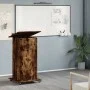 Rollwagen-Ständer mit Schublade aus geräucherter Eiche, 55x55x107 cm. von , Schreibtische - Ref: Foro24-848028, Preis: 127,55...
