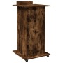 Rollwagen-Ständer mit Schublade aus geräucherter Eiche, 55x55x107 cm. von , Schreibtische - Ref: Foro24-848028, Preis: 131,12...