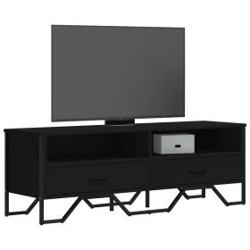 TV-Möbel aus schwarzem Ingenieurholz 122x34x41 cm von , TV-Möbel - Ref: Foro24-848579, Preis: 72,19 €, Rabatt: %