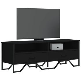 TV-Möbel aus schwarzem Ingenieurholz 122x34x41 cm von , TV-Möbel - Ref: Foro24-848579, Preis: 73,08 €, Rabatt: %