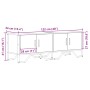 TV-Möbel aus Sonoma-Eiche in Grau aus Ingenieurholz, 122x34x41 cm. von , TV-Möbel - Ref: Foro24-848587, Preis: 67,08 €, Rabat...