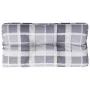 Cojín para sofá de palets tela a cuadros gris 70x40x12 cm de , Cojines para sillas y sofás - Ref: Foro24-360593, Precio: 22,1...