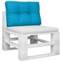 Cojín para sofá de palets de tela azul claro 50x40x12 cm by , Cushions for chairs and sofas - Ref: Foro24-360539, Price: 20,9...