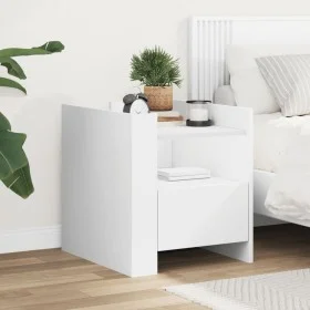 Mesita de noche madera de ingeniería blanco 45x50x50 cm by , Nightstands - Ref: Foro24-848276, Price: 63,95 €, Discount: %