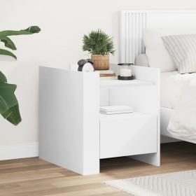 Mesita de noche madera de ingeniería blanco 45x50x50 cm de , Mesitas de noche - Ref: Foro24-848276, Precio: 64,87 €, Descuent...