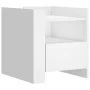 Mesita de noche madera de ingeniería blanco 45x50x50 cm by , Nightstands - Ref: Foro24-848276, Price: 63,95 €, Discount: %