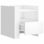 Mesita de noche madera de ingeniería blanco 45x50x50 cm by , Nightstands - Ref: Foro24-848276, Price: 64,87 €, Discount: %