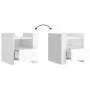 Mesita de noche madera de ingeniería blanco 45x50x50 cm by , Nightstands - Ref: Foro24-848276, Price: 63,95 €, Discount: %