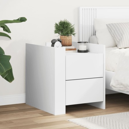 Mesita de noche madera de ingeniería blanco 45x50x50 cm by , Nightstands - Ref: Foro24-848283, Price: 57,29 €, Discount: %