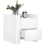 Mesita de noche madera de ingeniería blanco 45x50x50 cm by , Nightstands - Ref: Foro24-848283, Price: 57,29 €, Discount: %