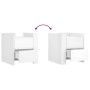 Mesita de noche madera de ingeniería blanco 45x50x50 cm by , Nightstands - Ref: Foro24-848283, Price: 57,29 €, Discount: %