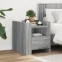 Mesita de noche madera de ingeniería gris Sonoma 45x50x50 cm de , Mesitas de noche - Ref: Foro24-848281, Precio: 56,06 €, Des...