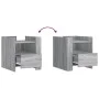 Mesita de noche madera de ingeniería gris Sonoma 45x50x50 cm de , Mesitas de noche - Ref: Foro24-848281, Precio: 56,06 €, Des...