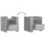 Nachttisch aus grauem Sonoma-Ingenieurholz 45x50x50 cm. von , Nachttische - Ref: Foro24-848281, Preis: 56,76 €, Rabatt: %