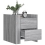 Mesita de noche madera de ingeniería gris Sonoma 45x50x50 cm by , Nightstands - Ref: Foro24-848288, Price: 58,08 €, Discount: %