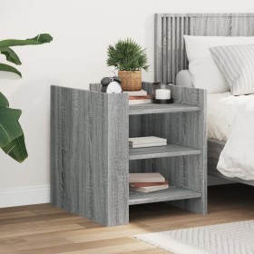 Mesita de noche madera de ingeniería gris Sonoma 45x50x50 cm by , Nightstands - Ref: Foro24-848295, Price: 46,61 €, Discount: %