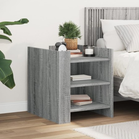 Mesita de noche madera de ingeniería gris Sonoma 45x50x50 cm de , Mesitas de noche - Ref: Foro24-848295, Precio: 46,55 €