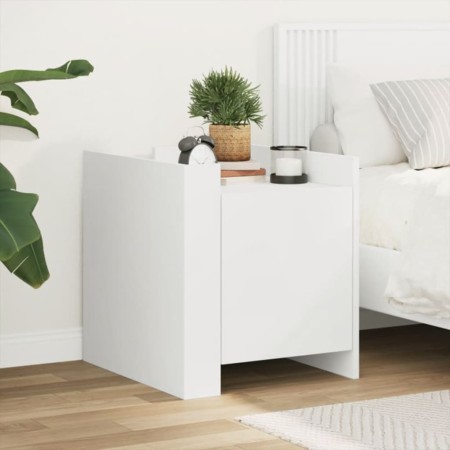 Nachttisch aus weißem Ingenieurholz 45x50x50 cm von , Nachttische - Ref: Foro24-848297, Preis: 41,68 €, Rabatt: %