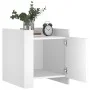 Mesita de noche madera de ingeniería blanco 45x50x50 cm de , Mesitas de noche - Ref: Foro24-848297, Precio: 41,19 €, Descuent...