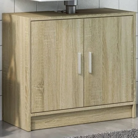 Armario de lavabo madera de ingeniería roble Sonoma 63x29x55 cm by , Bathroom furniture - Ref: Foro24-848096, Price: 51,26 €,...