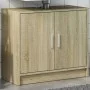 Armario de lavabo madera de ingeniería roble Sonoma 63x29x55 cm by , Bathroom furniture - Ref: Foro24-848096, Price: 51,26 €,...