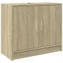 Armario de lavabo madera de ingeniería roble Sonoma 63x29x55 cm by , Bathroom furniture - Ref: Foro24-848096, Price: 51,26 €,...