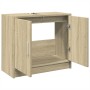 Waschbeckenunterschrank aus Sonoma-Eichen-Ingenieurholz 63x29x55 cm. von , Badezimmermöbel - Ref: Foro24-848096, Preis: 52,10...