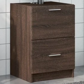 Waschbeckenunterschrank aus braunem Eichen-Ingenieurholz, 40x37x59 cm. von , Badezimmermöbel - Ref: Foro24-848107, Preis: 62,...