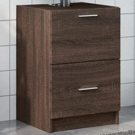 Armario de lavabo madera de ingeniería marrón roble 40x37x59 cm by , Bathroom furniture - Ref: Foro24-848107, Price: 62,86 €,...