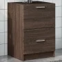 Armario de lavabo madera de ingeniería marrón roble 40x37x59 cm by , Bathroom furniture - Ref: Foro24-848107, Price: 62,86 €,...